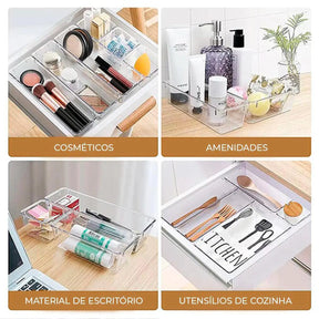 Kit Organizador de Acrílico para Gavetas