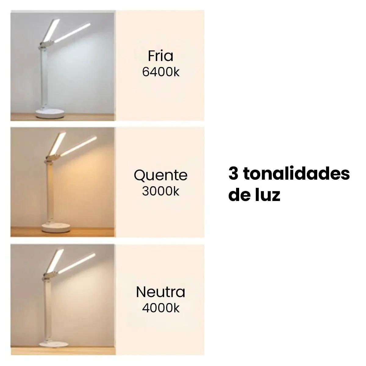 Luminária de Mesa Led Articulada